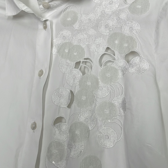 Salvatore Ferragamo White Buttoned Down Shirt / Size 14 - Picture 4 of 11